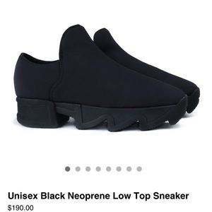 iRi NYC unisex black neoprene pow top sneakers